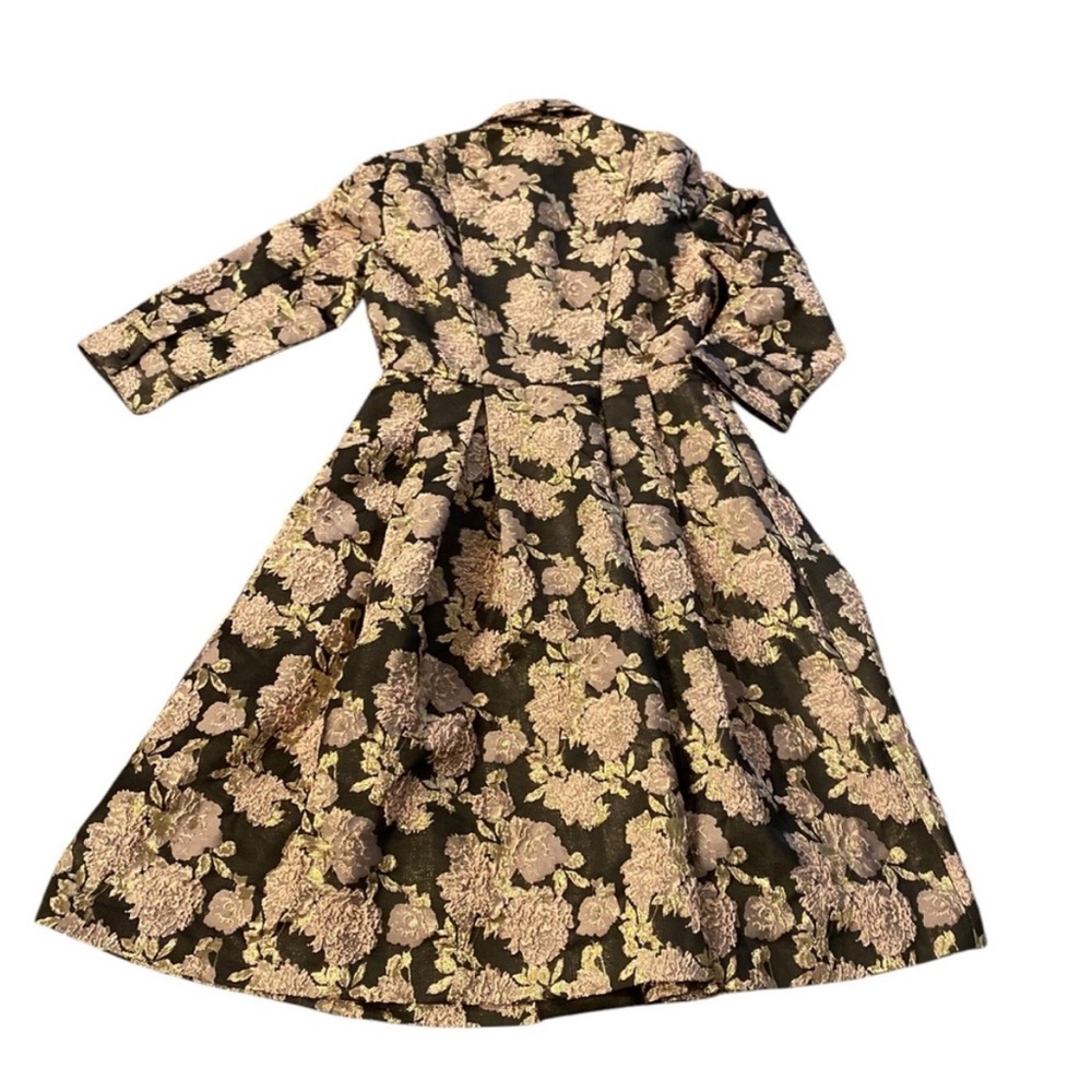 Gal Meets Glam Black and Pink Floral Trench Coat - Picture 5 of 7